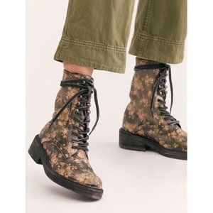 NEW Free People Santa Fe Floral Combat Boot